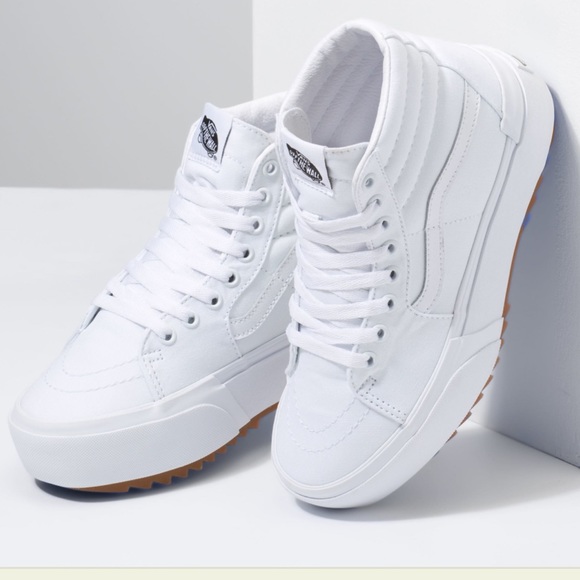 Vans WMNS Sk8-Hi Stacked (Canvas) True White
VN0A4BTWL5R Platforms Sneakers NIB - Picture 5 of 16